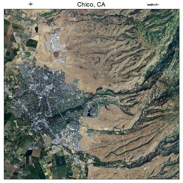 Chico, CA air photo map