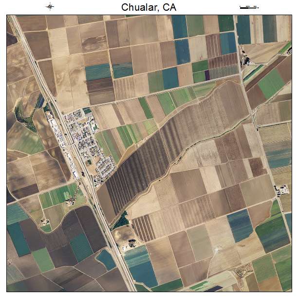 Chualar, CA air photo map