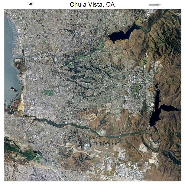 Chula Vista, CA air photo map