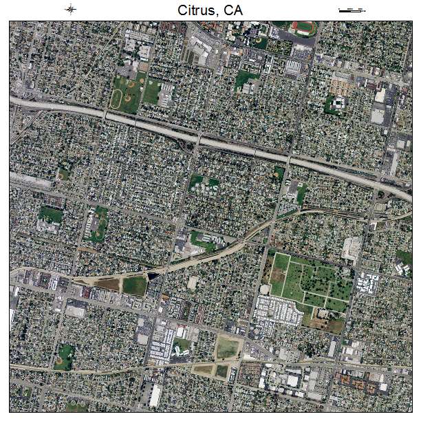 Citrus, CA air photo map
