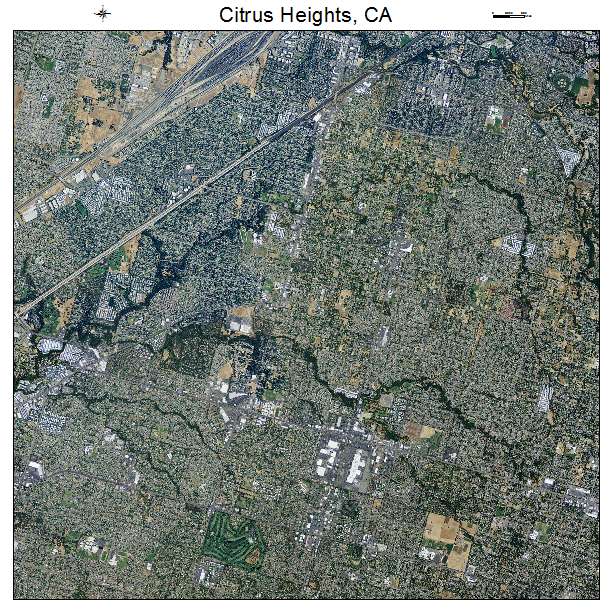 Citrus Heights, CA air photo map