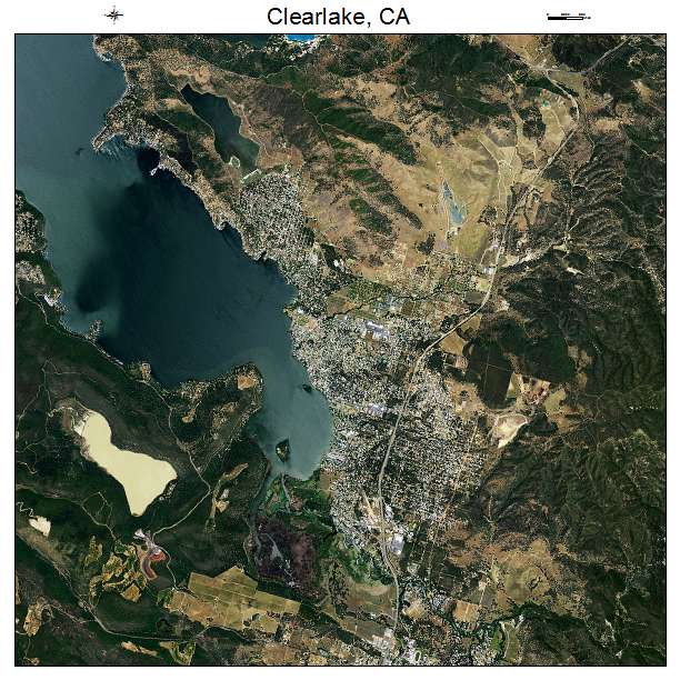 Clearlake, CA air photo map