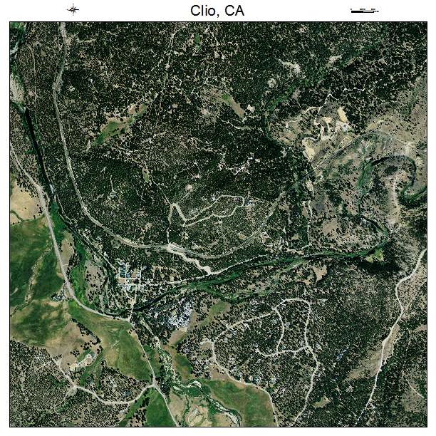 Clio, CA air photo map