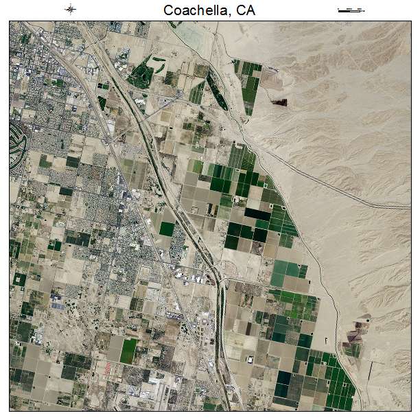 Coachella, CA air photo map
