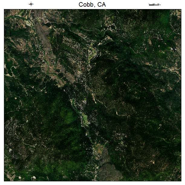 Cobb, CA air photo map