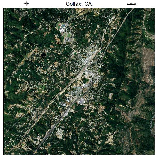 Colfax, CA air photo map