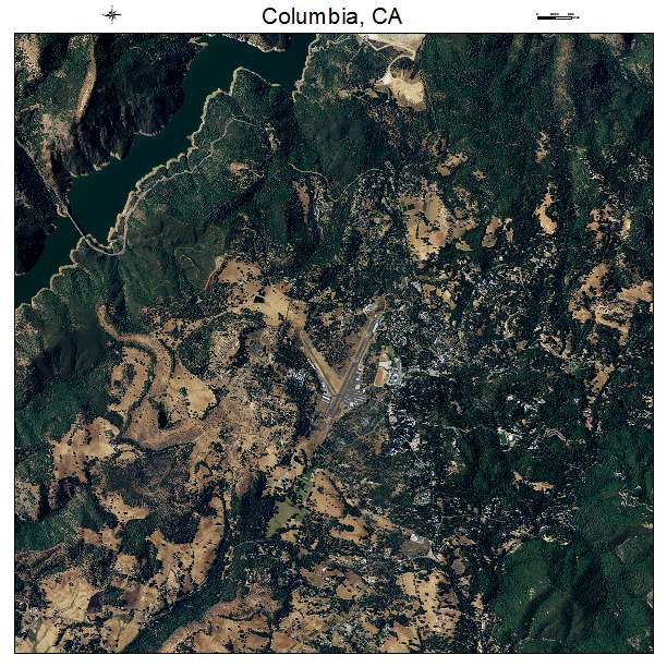 Columbia, CA air photo map