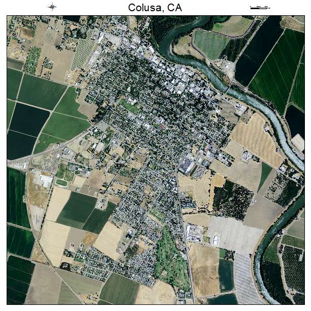Colusa, CA air photo map