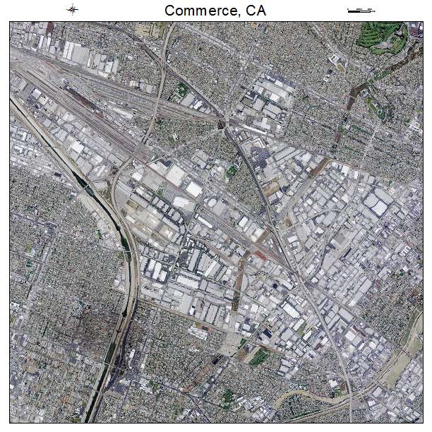 Commerce, CA air photo map