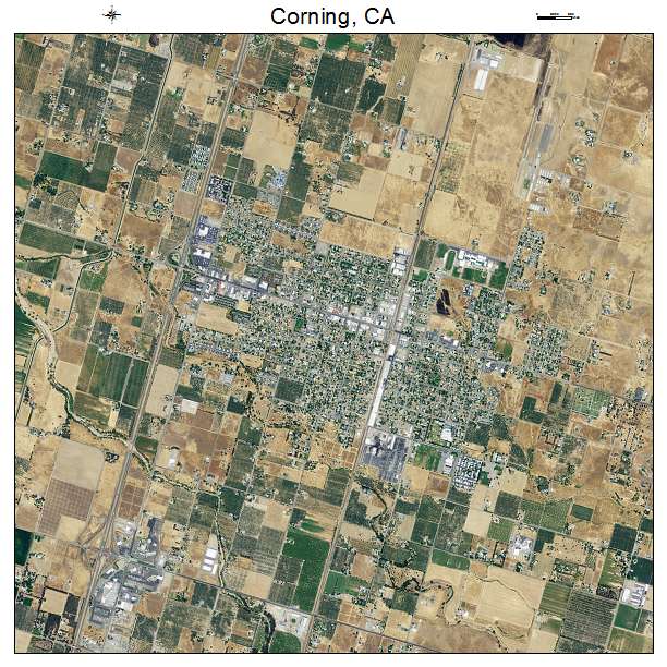Corning, CA air photo map