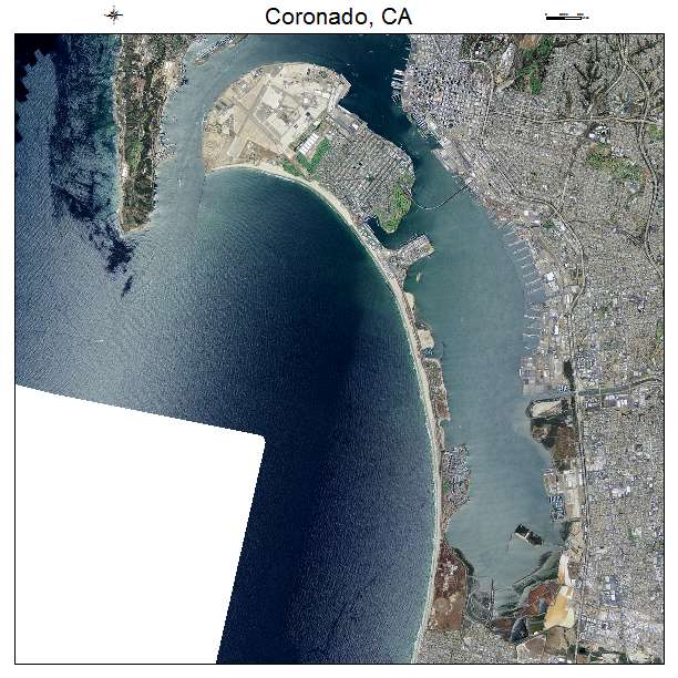 Coronado, CA air photo map