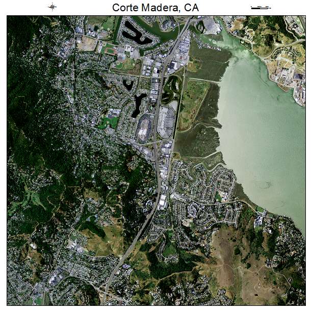 Corte Madera, CA air photo map