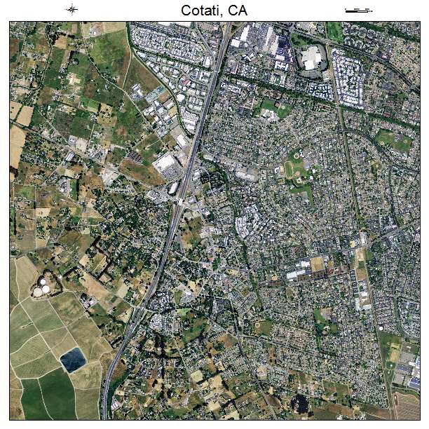 Cotati, CA air photo map