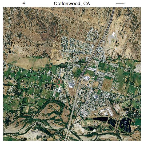 Cottonwood, CA air photo map