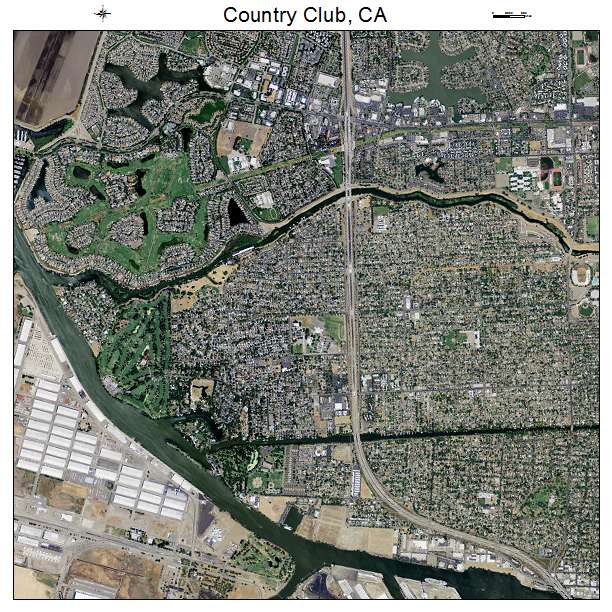 Country Club, CA air photo map