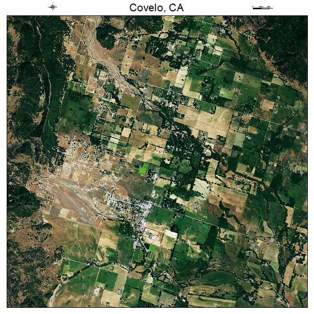 Covelo, CA air photo map