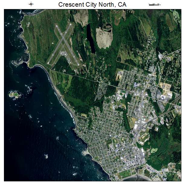 Crescent City North, CA air photo map