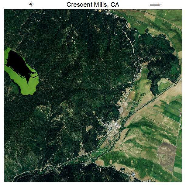 Crescent Mills, CA air photo map