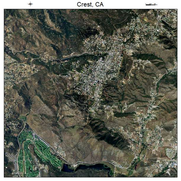 Crest, CA air photo map