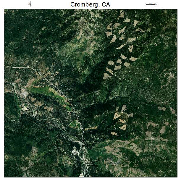 Cromberg, CA air photo map