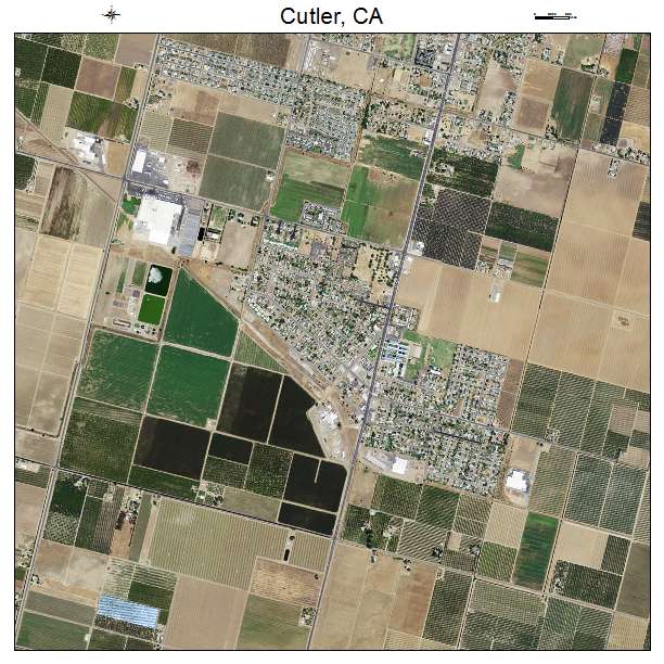 Cutler, CA air photo map
