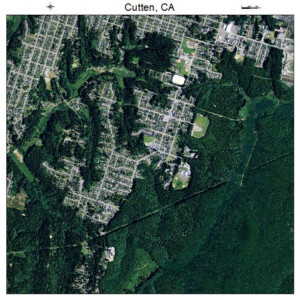 Cutten, CA air photo map