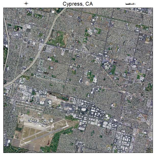 Cypress, CA air photo map