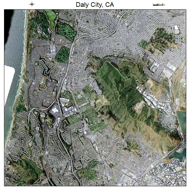 Daly City, CA air photo map