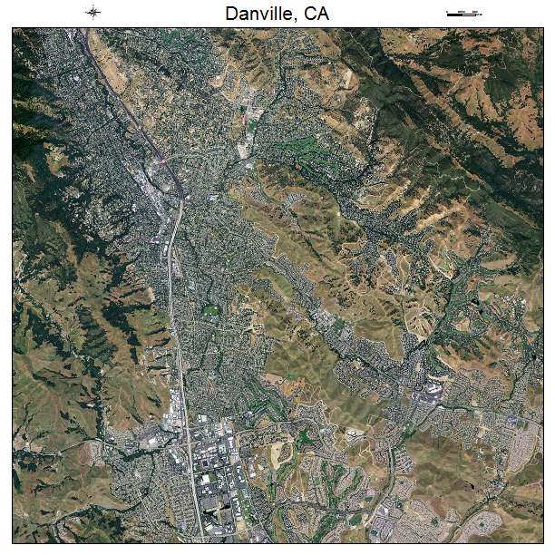 Danville, CA air photo map