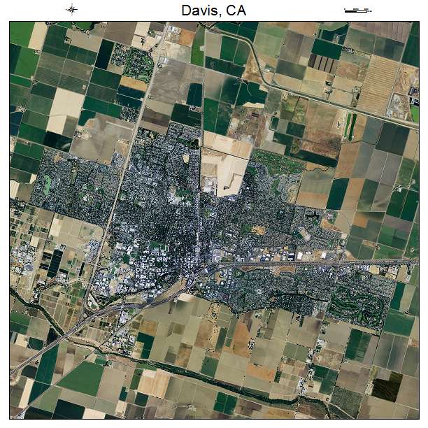 Davis, CA air photo map