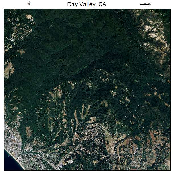 Day Valley, CA air photo map