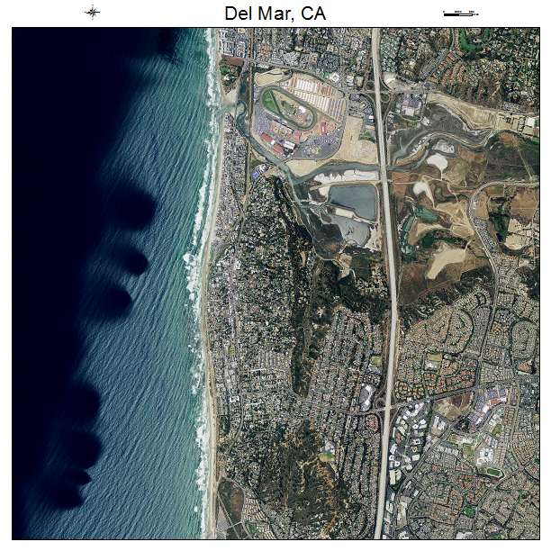 Del Mar, CA air photo map