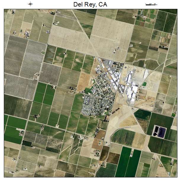 Del Rey, CA air photo map