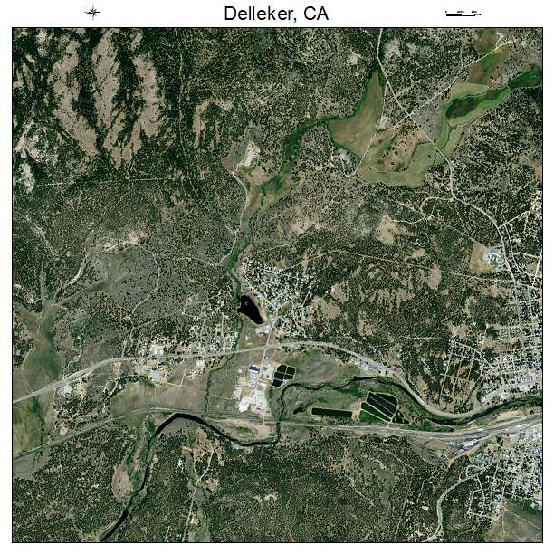 Delleker, CA air photo map