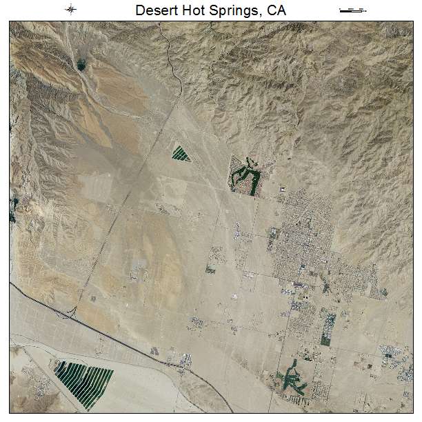 Desert Hot Springs, CA air photo map