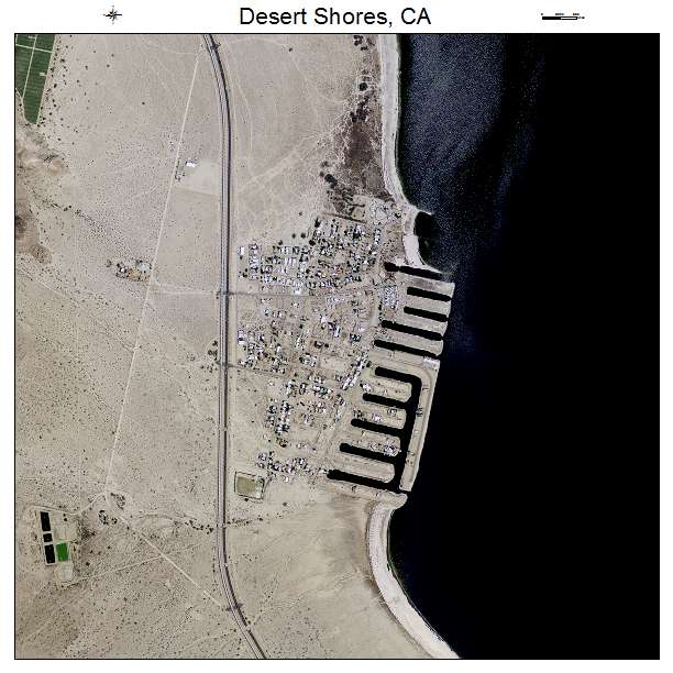 Desert Shores, CA air photo map
