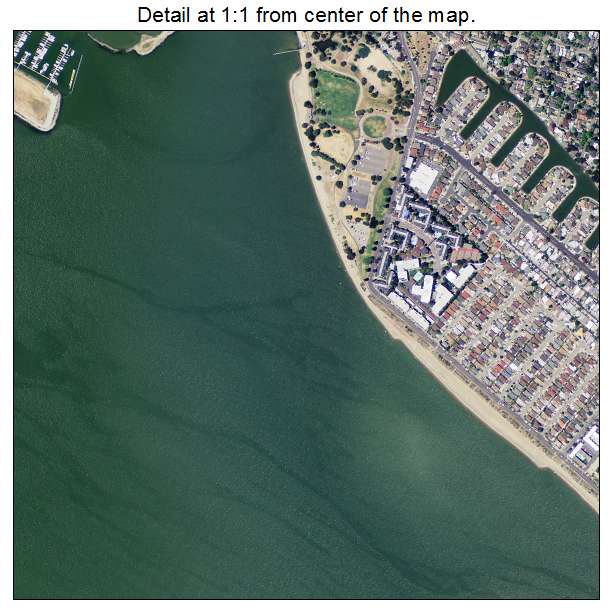 Alameda, California aerial imagery detail