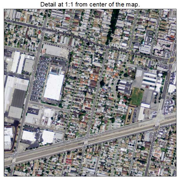 Alhambra, California aerial imagery detail