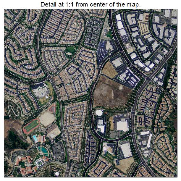 Aliso Viejo, California aerial imagery detail