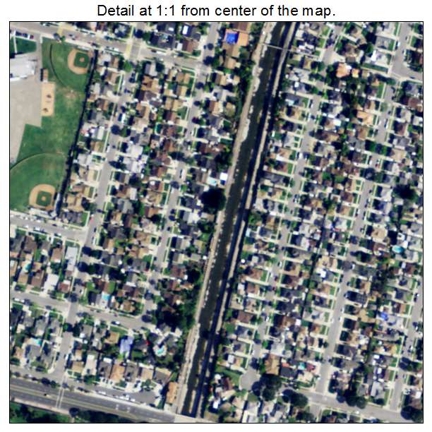 Alondra Park, California aerial imagery detail