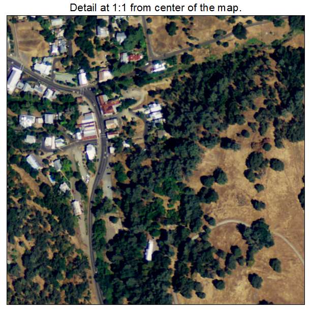 Amador City, California aerial imagery detail