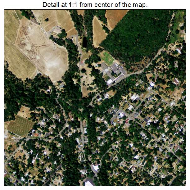 Angwin, California aerial imagery detail