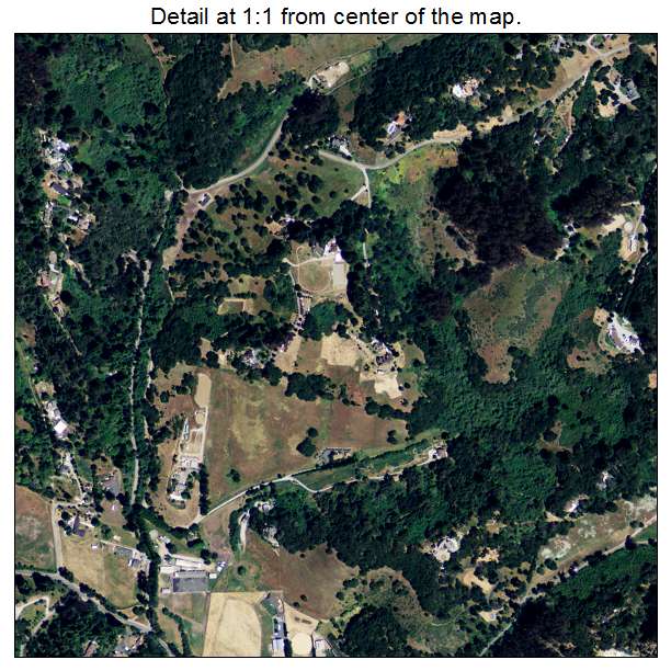 Aptos Hills Larkin Valley, California aerial imagery detail