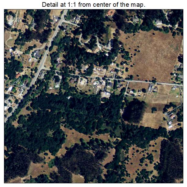 Aromas, California aerial imagery detail