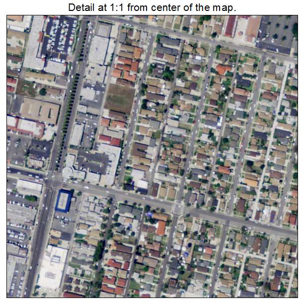 Artesia, California aerial imagery detail