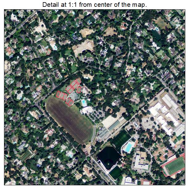 Atherton, California aerial imagery detail