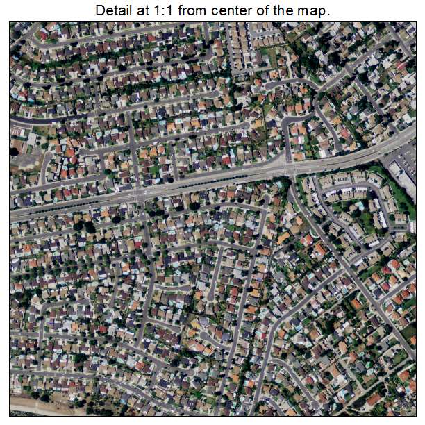 Avocado Heights, California aerial imagery detail