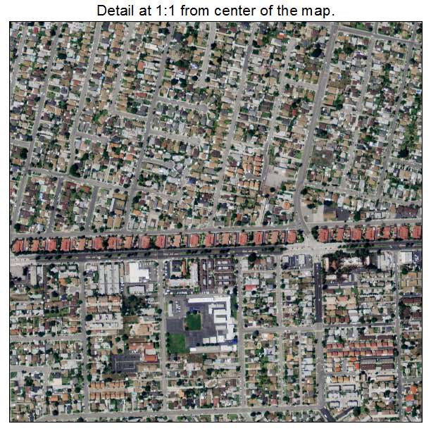 Baldwin Park, California aerial imagery detail