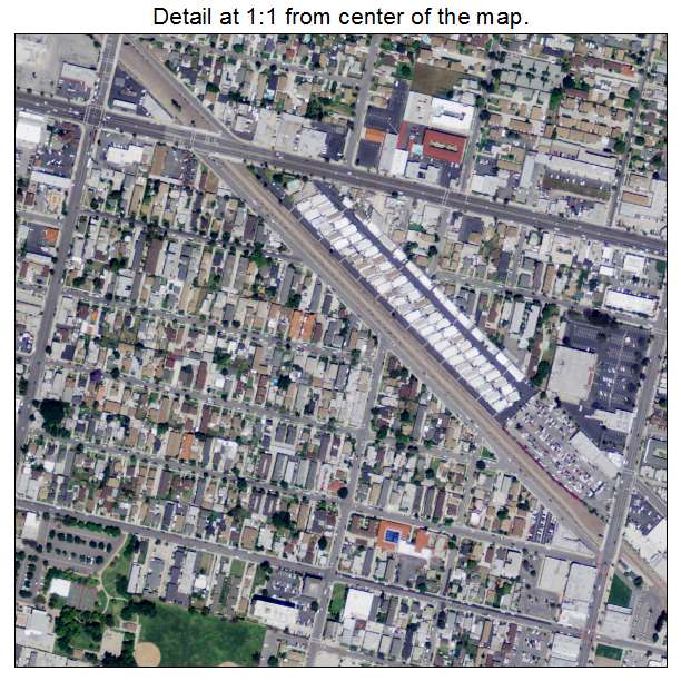 Bellflower, California aerial imagery detail