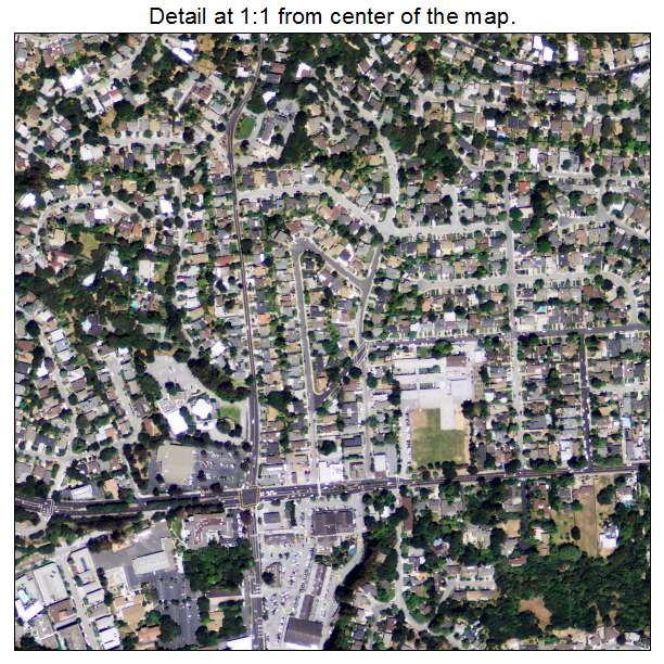 Belmont, California aerial imagery detail